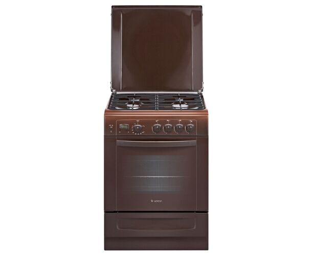 Плита Газовая Gefest 6100-03 0001 коричневый, 85x60x60см, 4 конфорки, духовка 52 л, гриль, вертел, газ- контроль