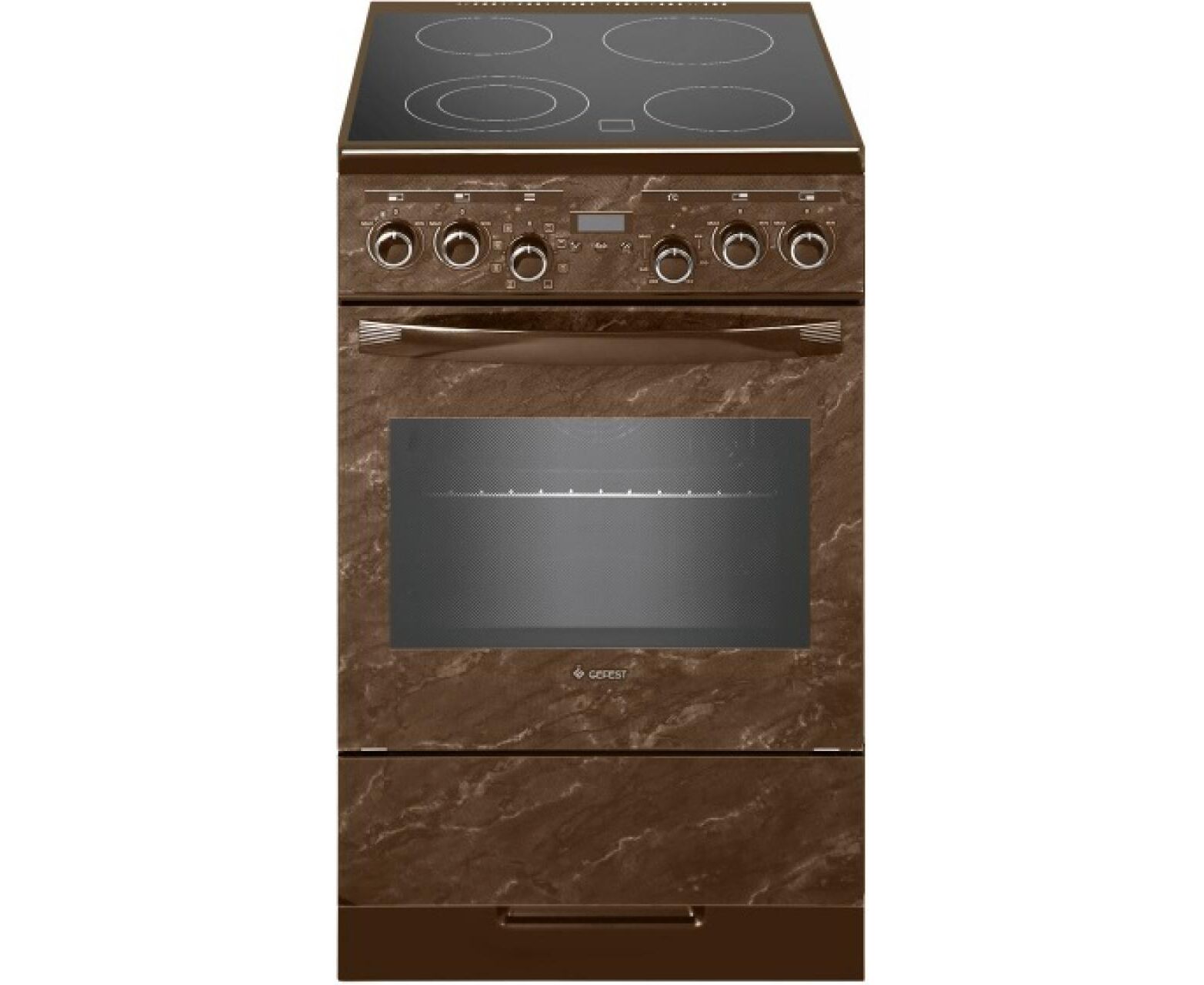 Плита Gefest 5560-03 0054 коричневый/мрамор