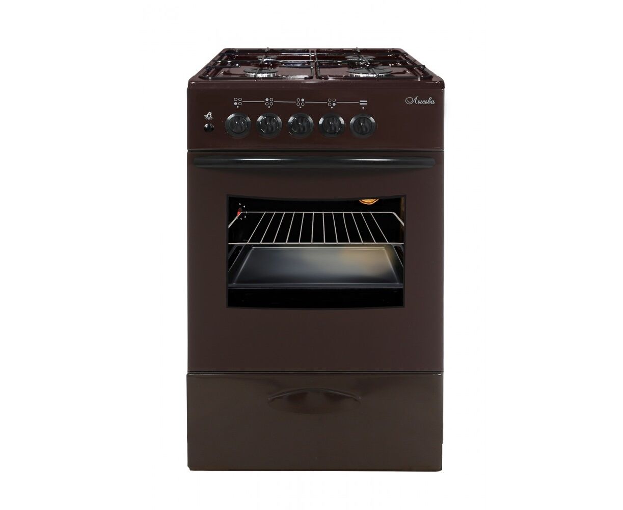 Плита Газовая Лысьва ГП 400 МС-2у коричневый (без крышки) стал. реш.