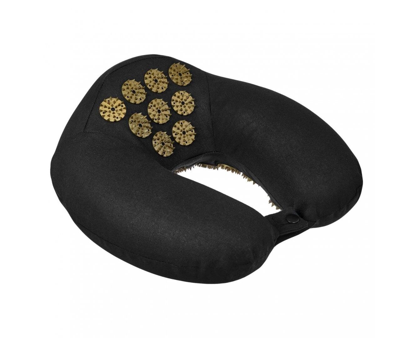 Подушка дорожная акупунктурная Bradex KZ 0740 Нирвана чёрная золотые шипы