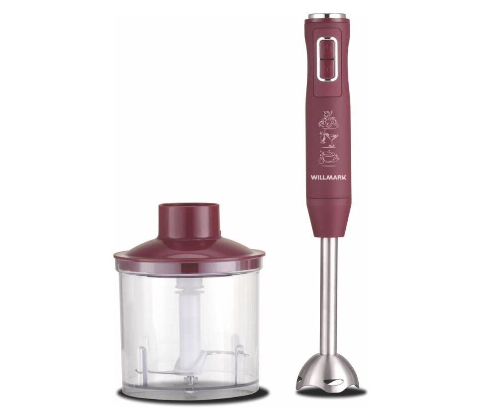 Блендер погружной WILLMARK WHB-1250 PS бордовый