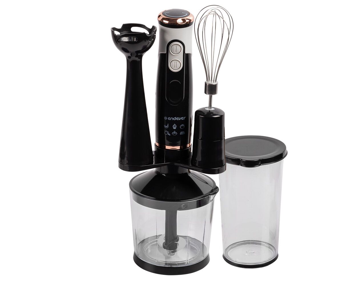 Блендер погружной Endever Sigma-83, цвет черный/белый
