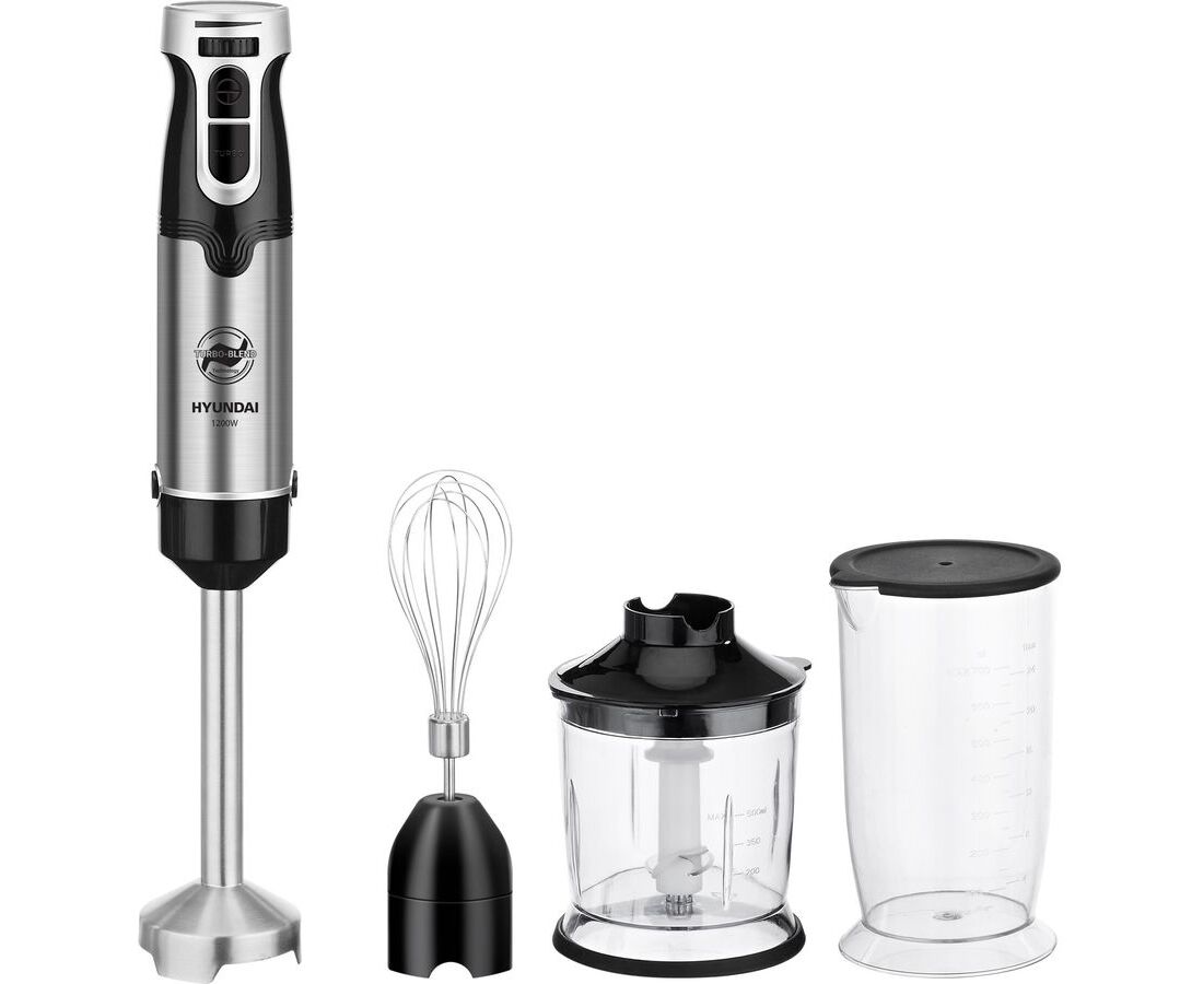 Блендер погружной Hyundai HYB-H3935 черный/серебристый