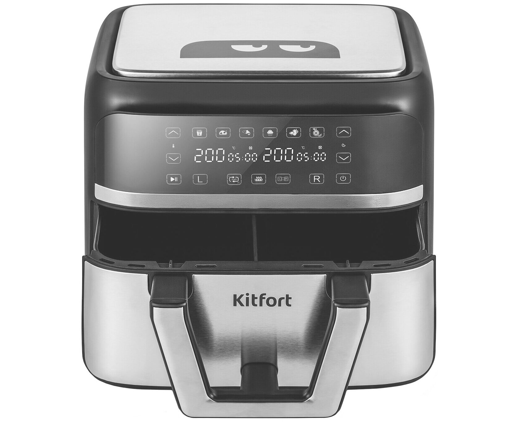 Аэрогриль Kitfort КТ-2247 черный/серебристый