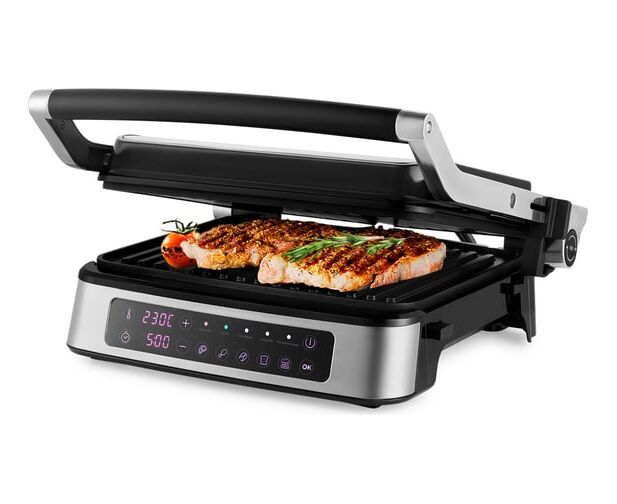 Электрогриль Kitfort КТ-1687 серебристый/черный