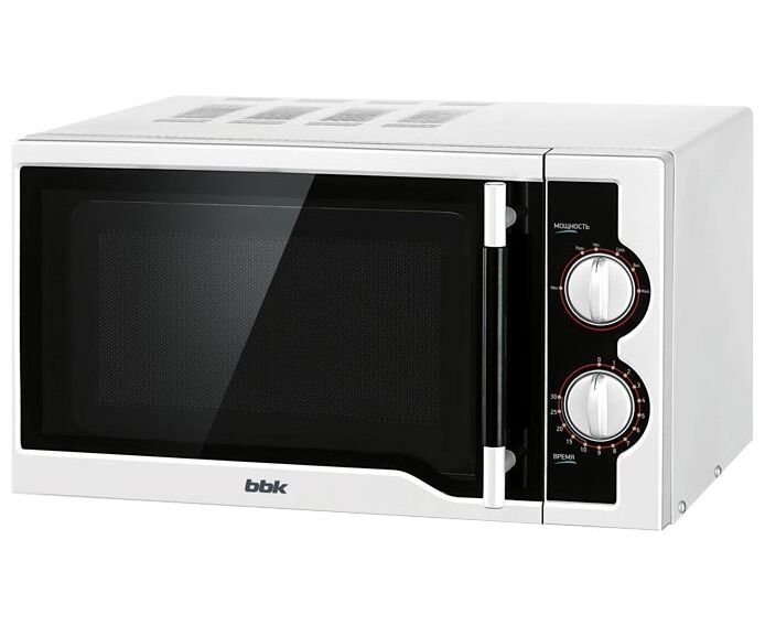 Микроволновая Печь BBK 23 MWS-928 M/W белый/чёрный 900 Вт, 23 л., механическое управление