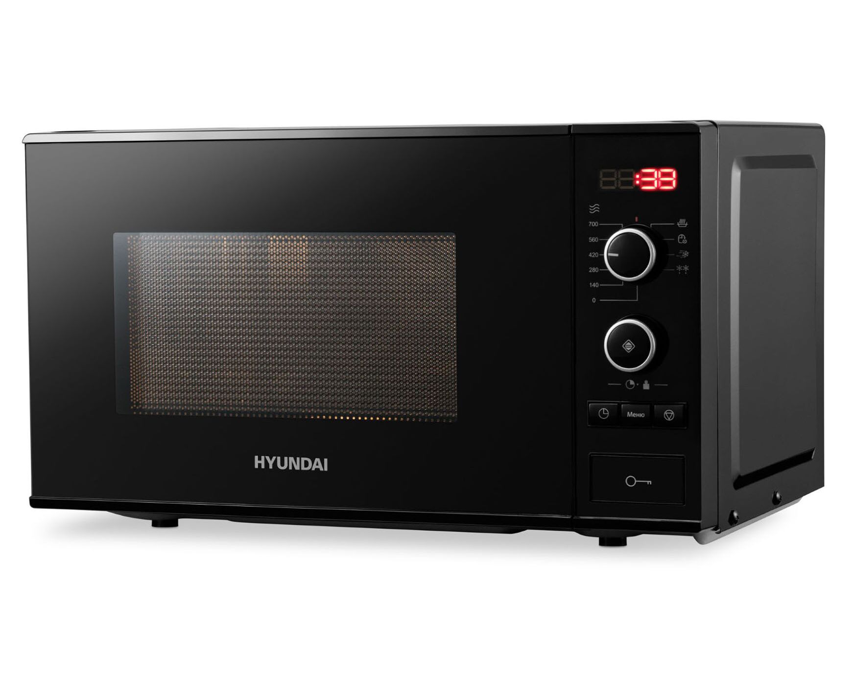 Микроволновая печь Hyundai HYM-D3032 дисплей, 20 л