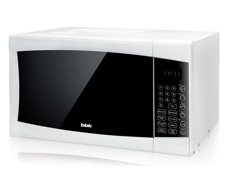 Микроволновая Печь BBK 23 MWS-915 S/W белый, 23 л., 900 Вт., электронное управление, дисплей