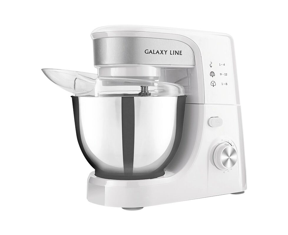 Миксер Galaxy LINE GL2231, белый/серебро