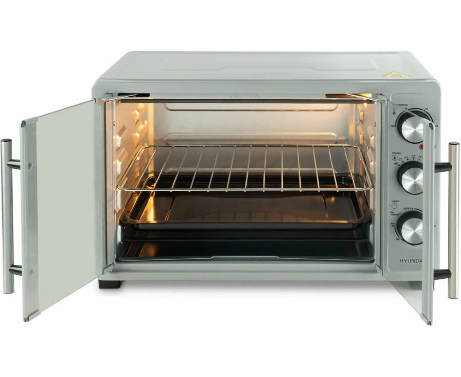 Мини-печь Hyundai MIO-HY077 серебристый