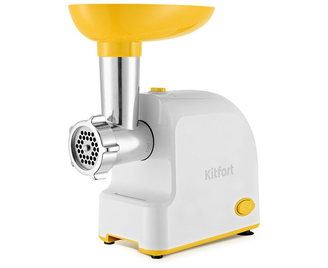 Мясорубка Kitfort КТ-2113-2 белый/желтый