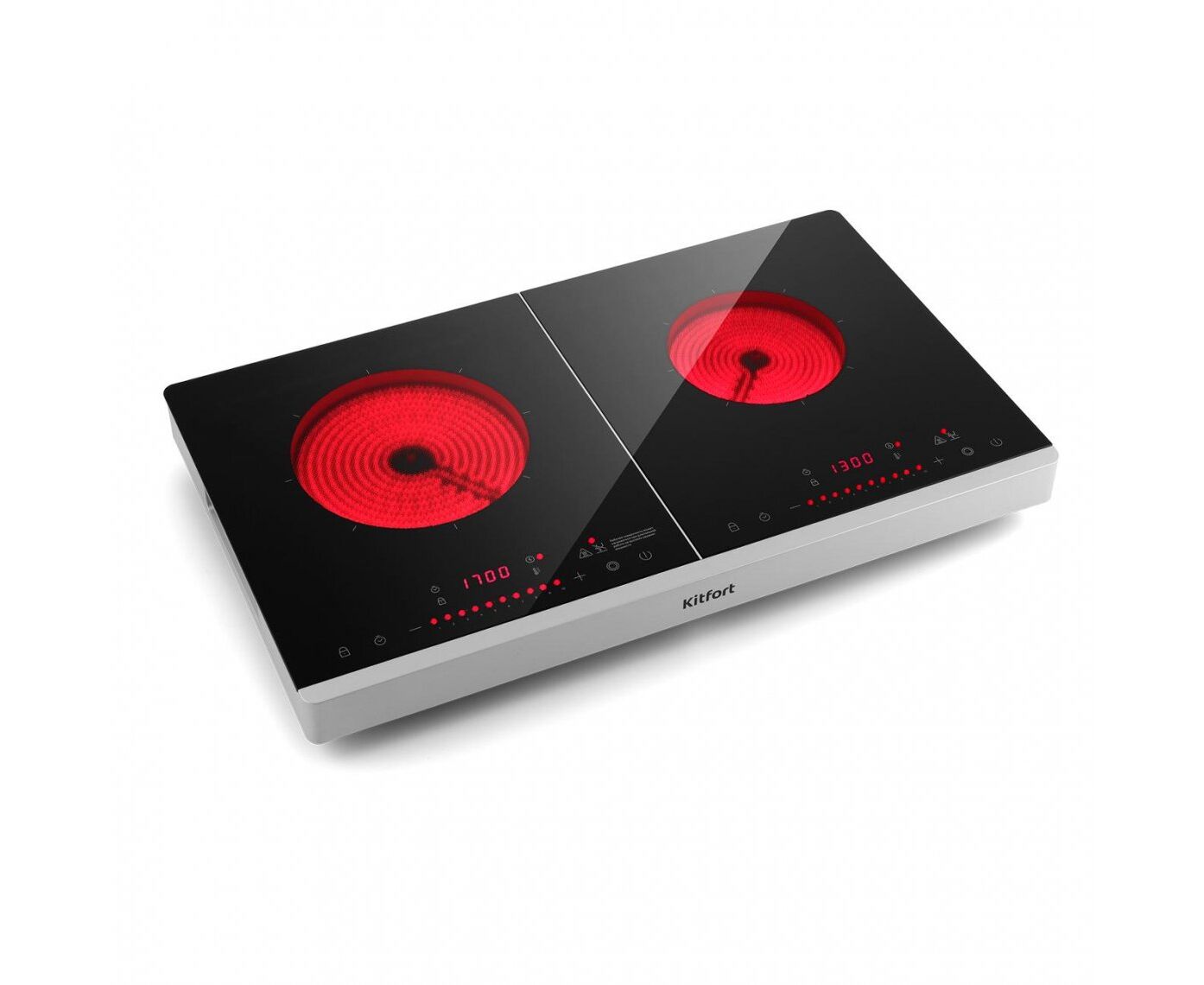 Настольная плитка Kitfort КТ-147 черный/серебристый