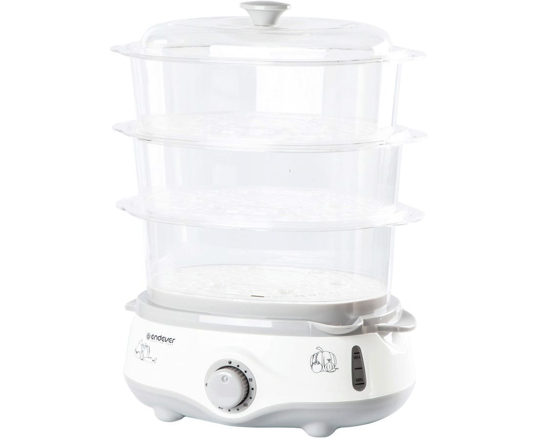 Пароварка Endever Vita-170, белый/серый