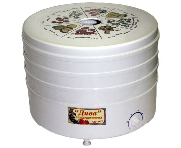 Сушка для фруктов и овощей Ротор Дива СШ-007-04 5под. цв.упаковка, белый