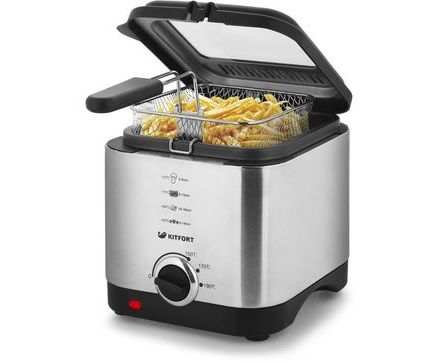 Фритюрница Kitfort КТ-2017 серебристый/черный