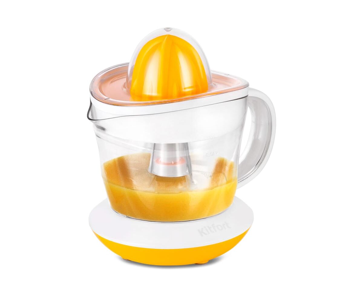 Соковыжималка Kitfort КТ-1148-1 белый/желтый