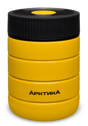 Термос для еды Арктика 307-480 0.48л. желтый/черный картонная коробка (307-480/YEL)