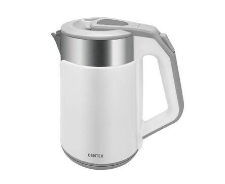Чайник Centek СТ-0023 (белый) 2000 Вт двойн корпуссталь+пластик. двойная стенка. сохран тепла