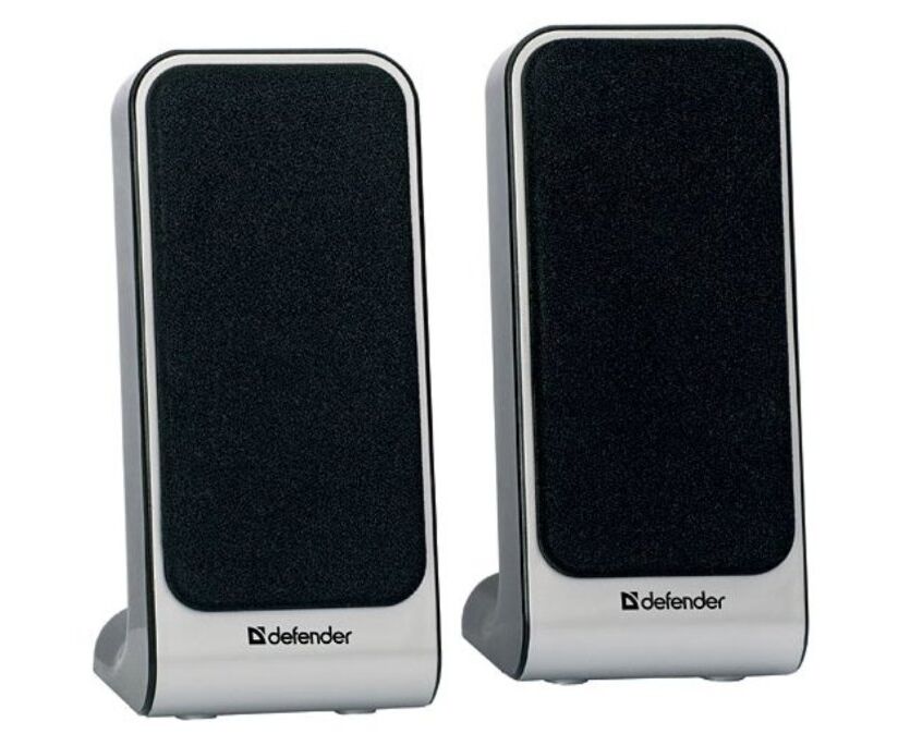 Акустическая система 2.0 DEFENDER SPK-225 , 2.0, 1x2 Вт,USB, пластик, черные/серебро 65220