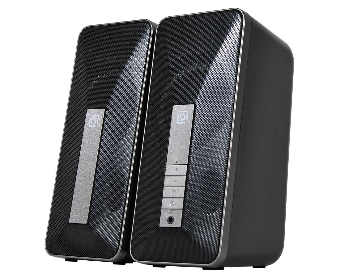 Колонки OKLICK OK-130 2.0 черный 20 Вт BT портативные