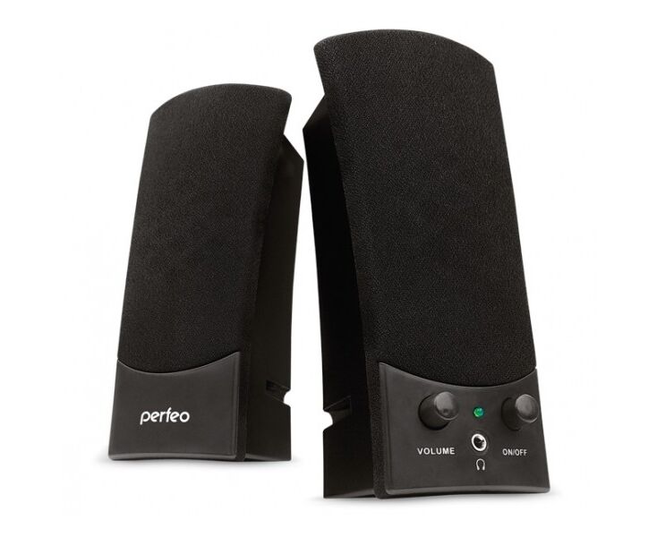 Perfeo колонки "UNO" 2.0, мощность 2х 3 Вт (RMS), чёрн, USB (PF-210)