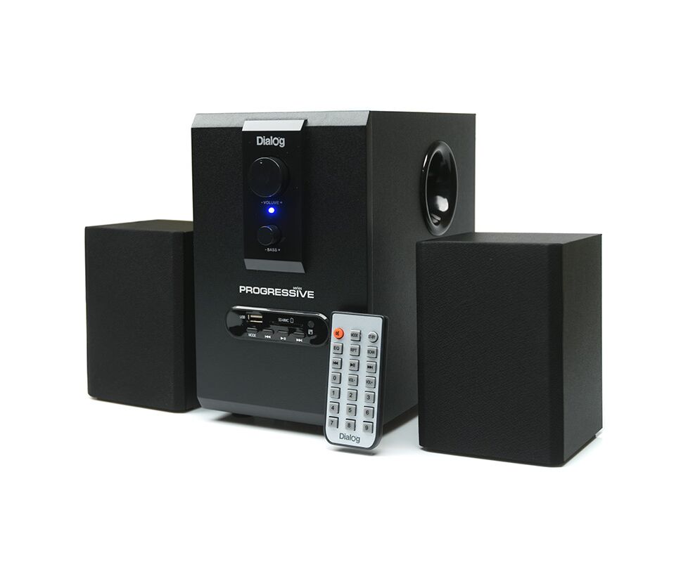Dialog Progressive AP-150 BLACK - акустические колонки 2.1, 10 W+2*5 W RMS, USB+SD reader