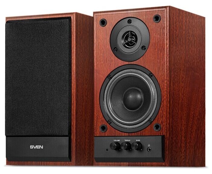 Акустическая система 2.0 SVEN SPS-702 Walnut, дерево (MDF), 2 x 20 Вт (RMS), 40 Hz - 22 000 Hz