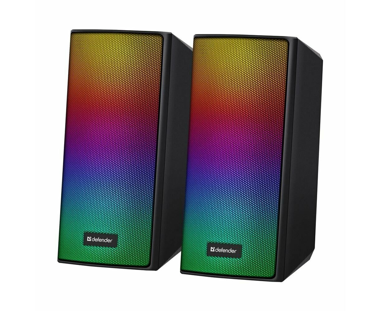 Акустическая система 2.0 DEFENDER Spitfire 6 Вт (65047) BT/light, питание от USB