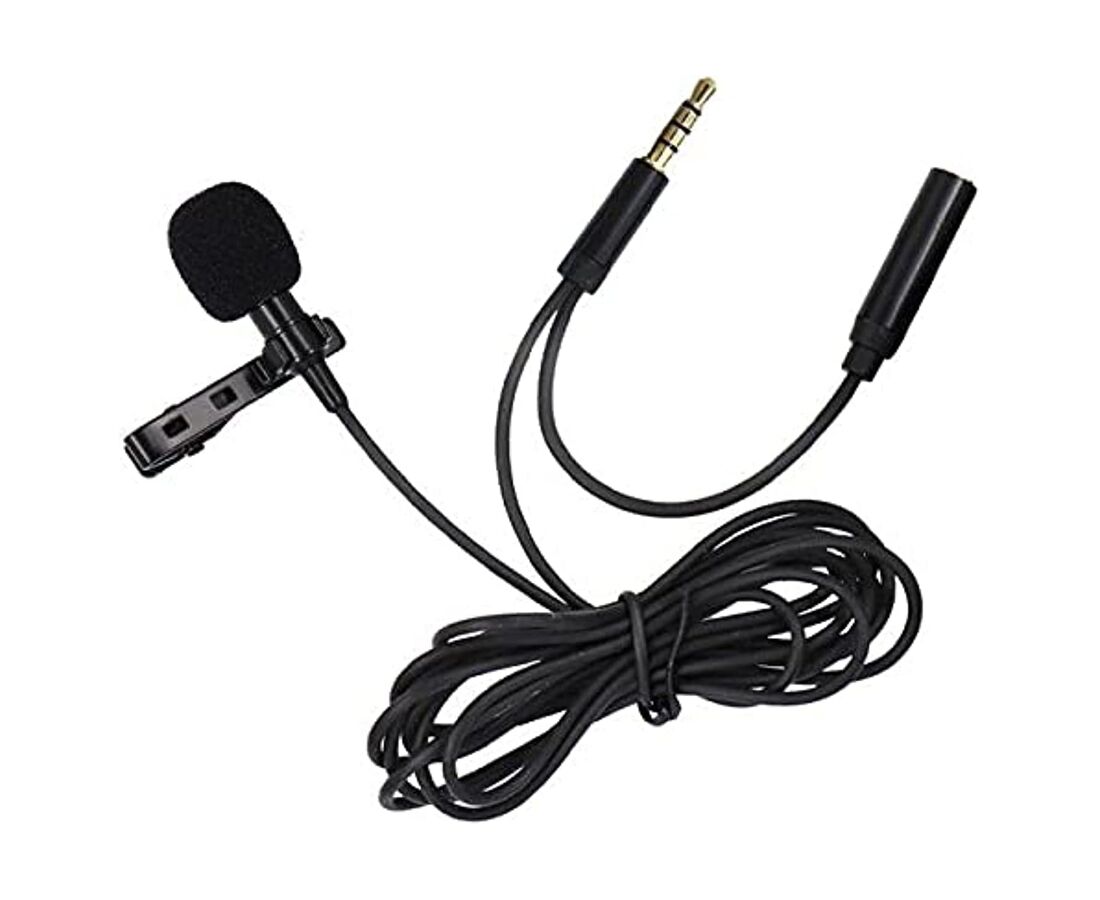 Микрофон CANDC DC-C5, петличный, Jack 3.5mm+AUX, черный