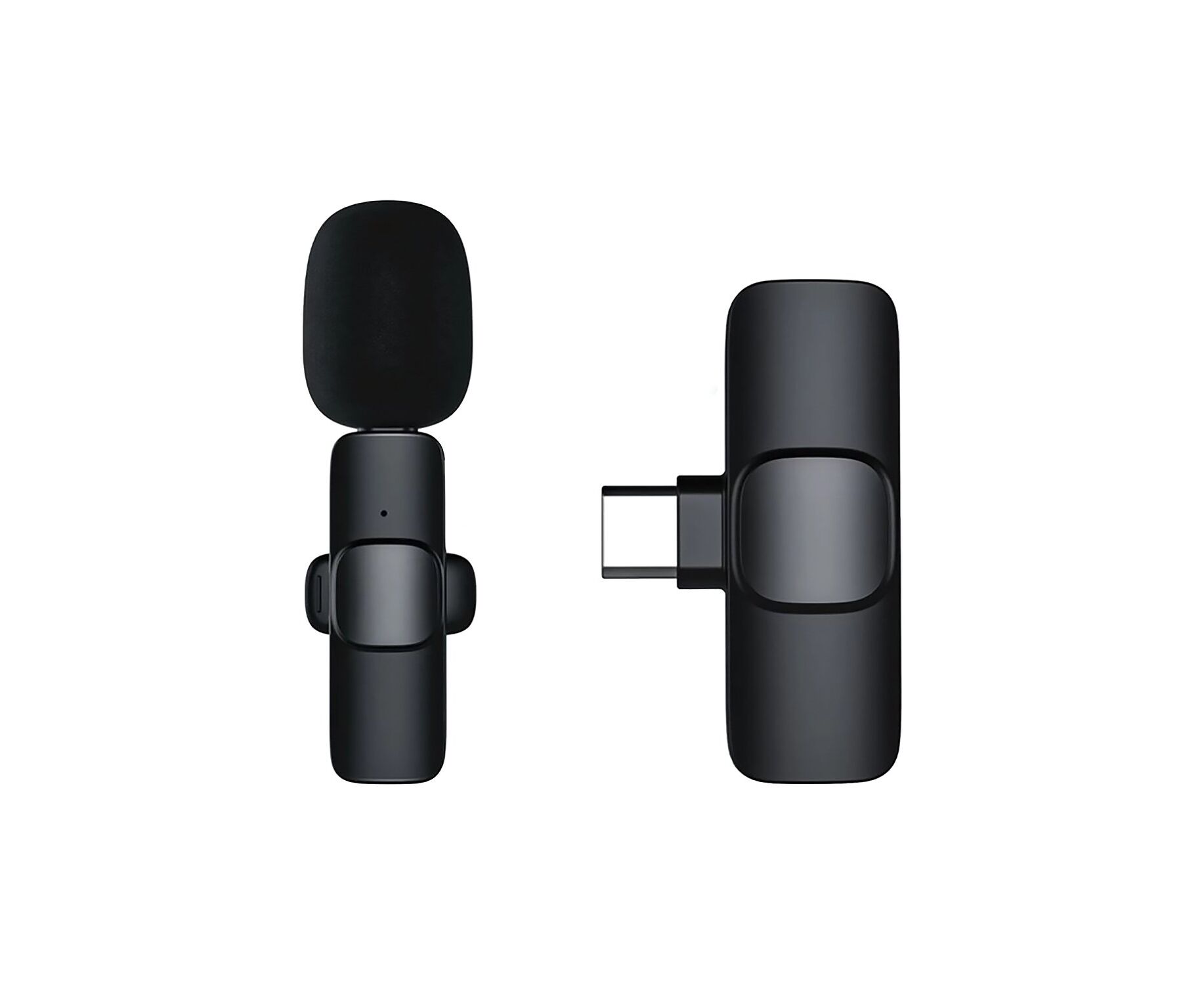 Микрофон - K9 с прищепкой для телефона, Type-C (black) (209935)