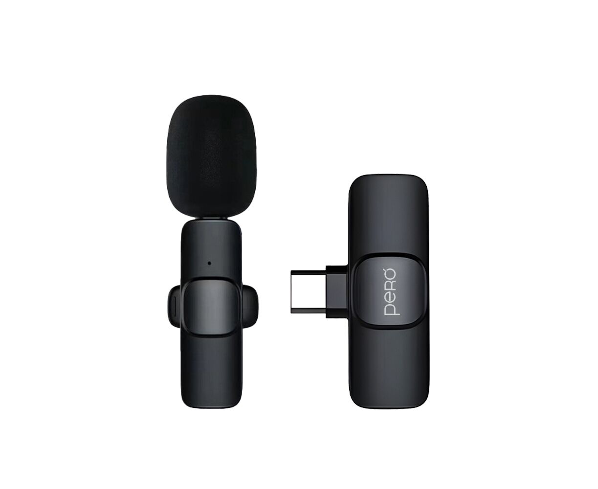 Беспроводной микрофон PERO CM01, ресивер Type-C, черный