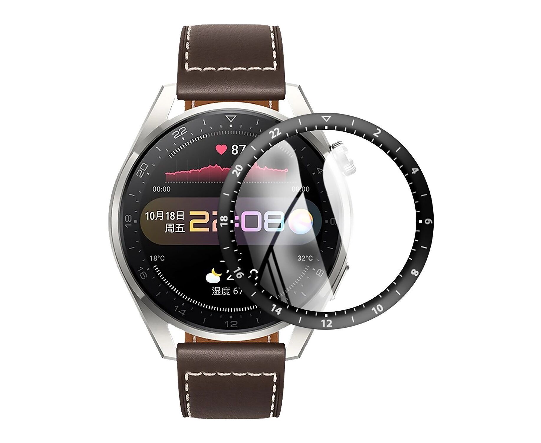 Защитная пленка TPU - Polymer nano для "Huawei Watch 3 Pro" (black) (205896)