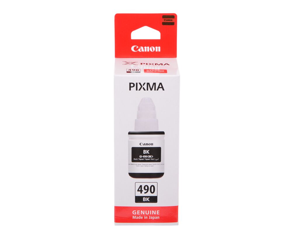 Чернила Canon GI-490 BK для Pixma G1400/G2400/G3400, Black, 135 мл., (0663 C001)