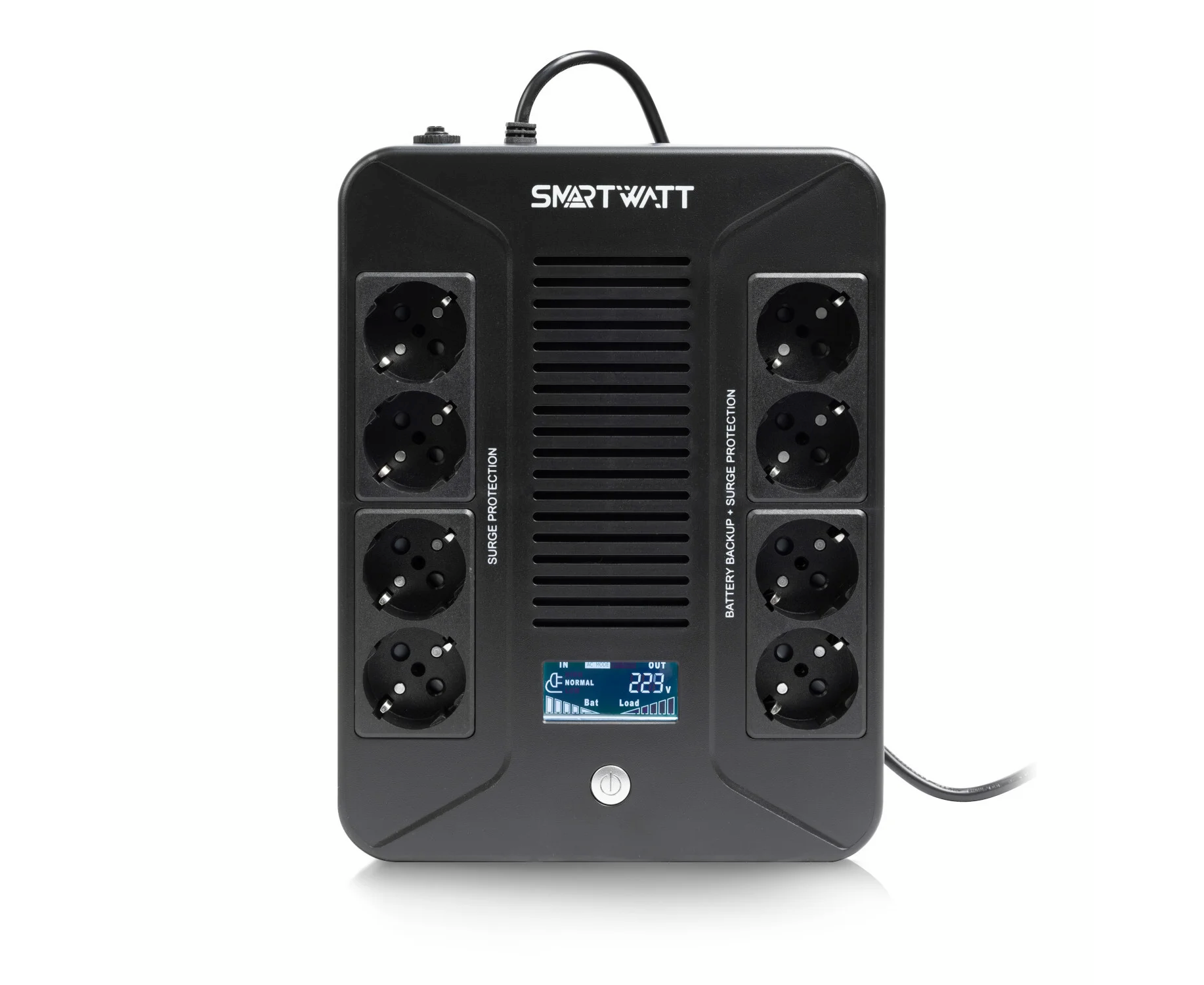 Источник бесперебойного питания Smartwatt Safe pro LCD 360 Вт 600 ВА черный