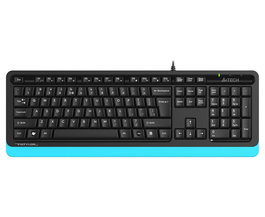 Клавиатура A4 Tech Fstyler FKS10 черный/синий USB (FKS10 BLUE)