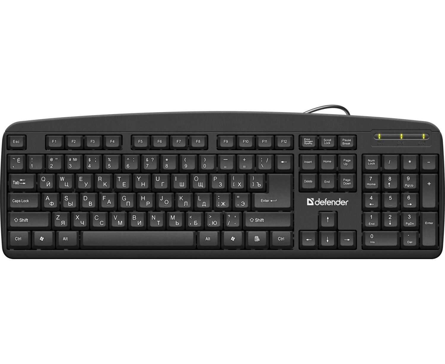 Клавиатура DEFENDER Office HB-910 45910, черный