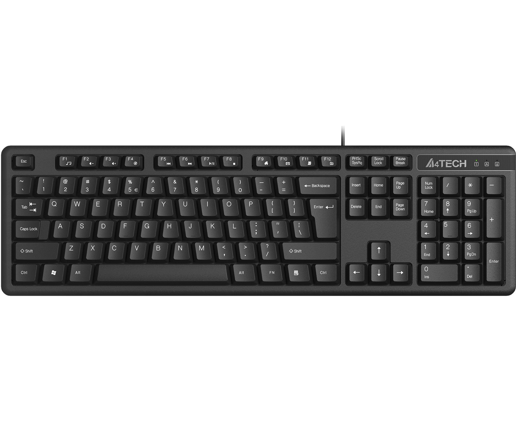 Клавиатура A4 Tech KKS-3 черный USB