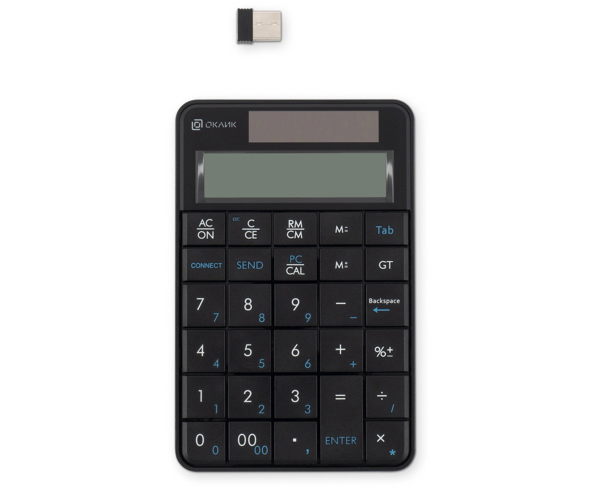 Клавиатура OKLICK K604 W черный USB беспроводная slim