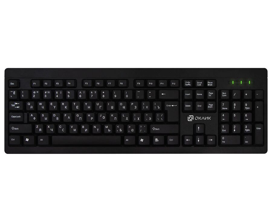 Клавиатура OKLICK 95 KW черный USB