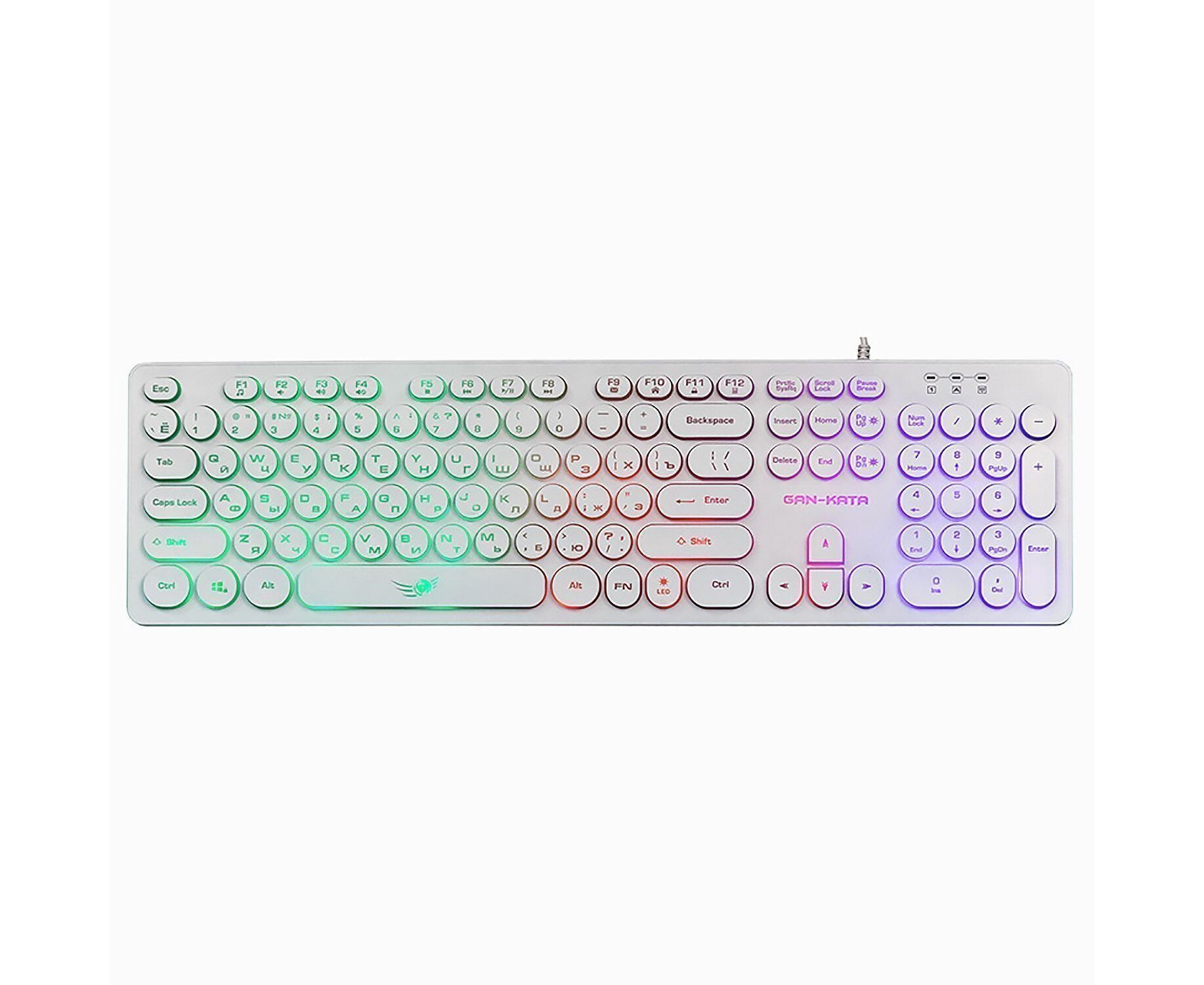 Клавиатура Dialog KGK-16 U Gan-Kata (white) игровая с подсветкой