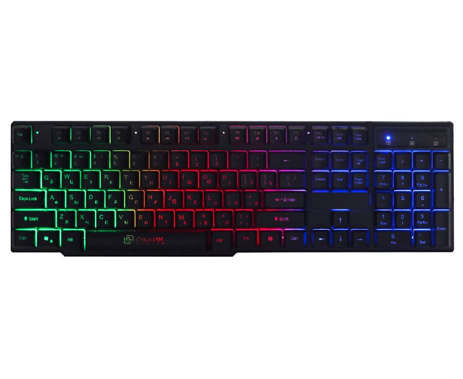 Клавиатура Oklick 780 G SLAYER черный USB for gamer LED