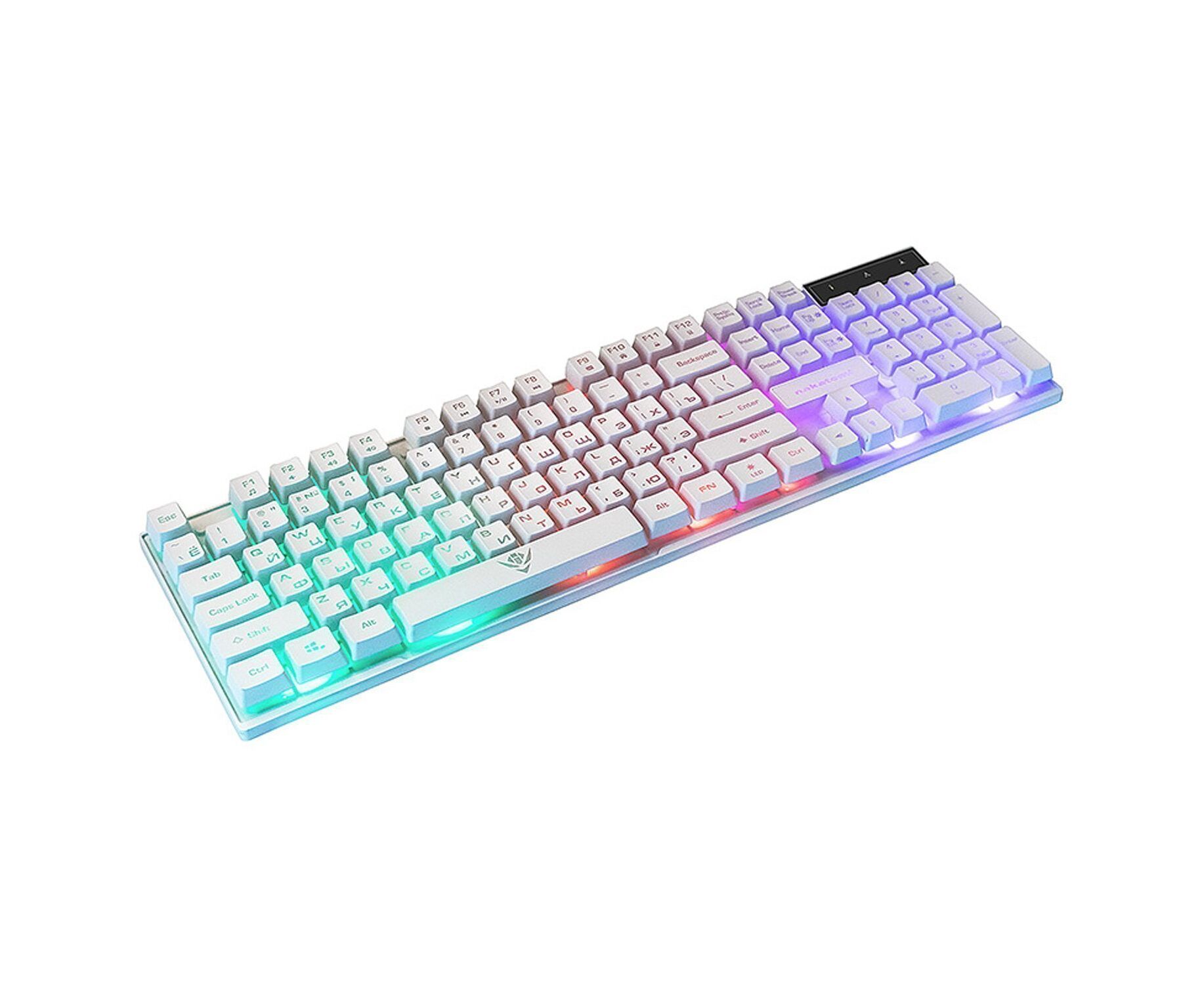 Клавиатура Nakatomi Gaming KG-23 U мембранная игровая с подсветкой USB (white) (133006)