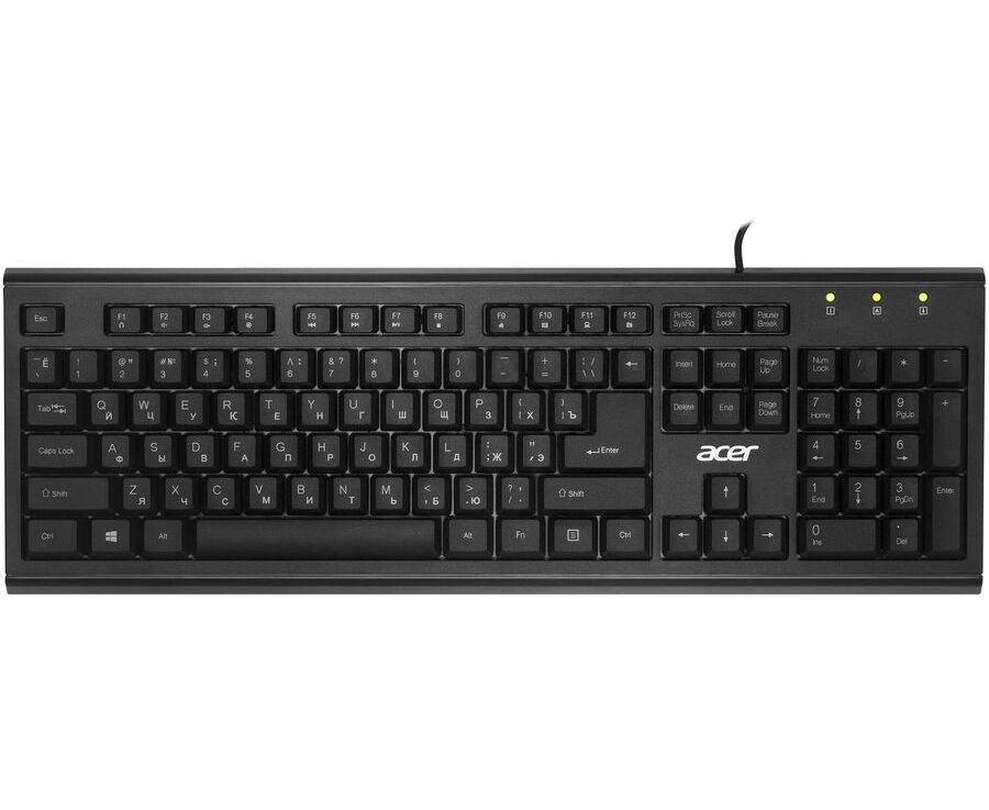 Клавиатура Acer OKW120 черный USB (ZL.KBDEE.006)