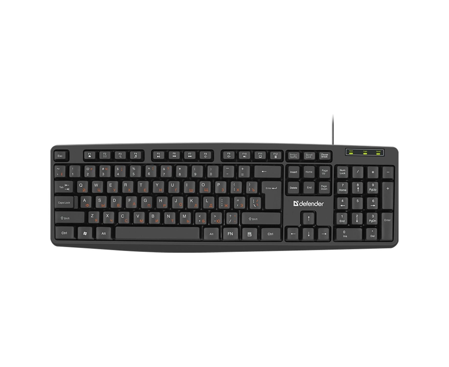 Клавиатура Defender Concept HB-164 мембранная USB (black) (220008)