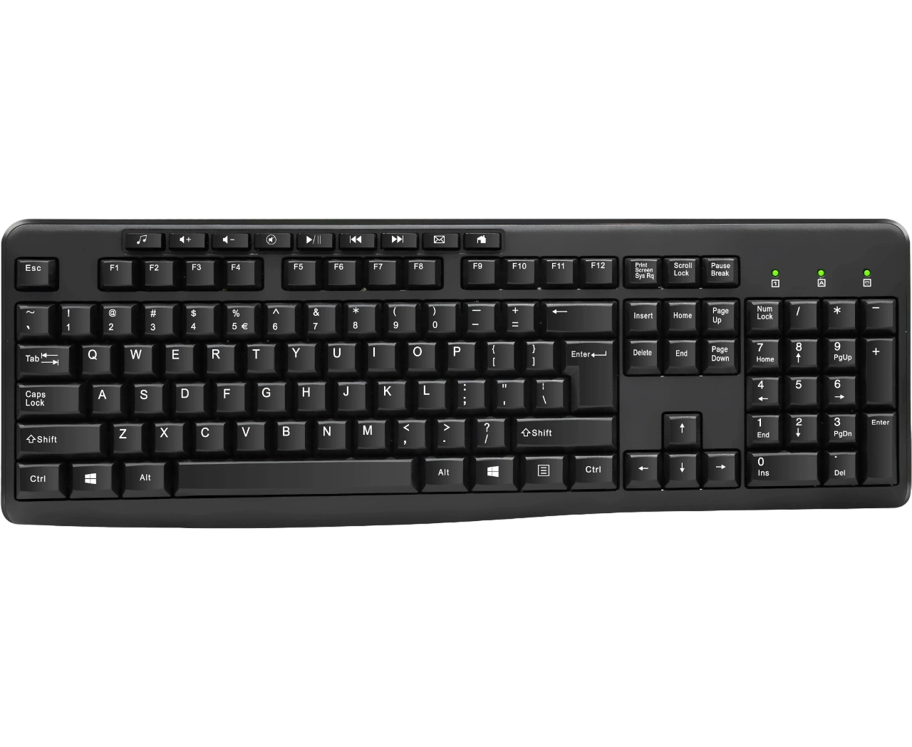 Клавиатура OKLICK 305 M черный USB Multimedia