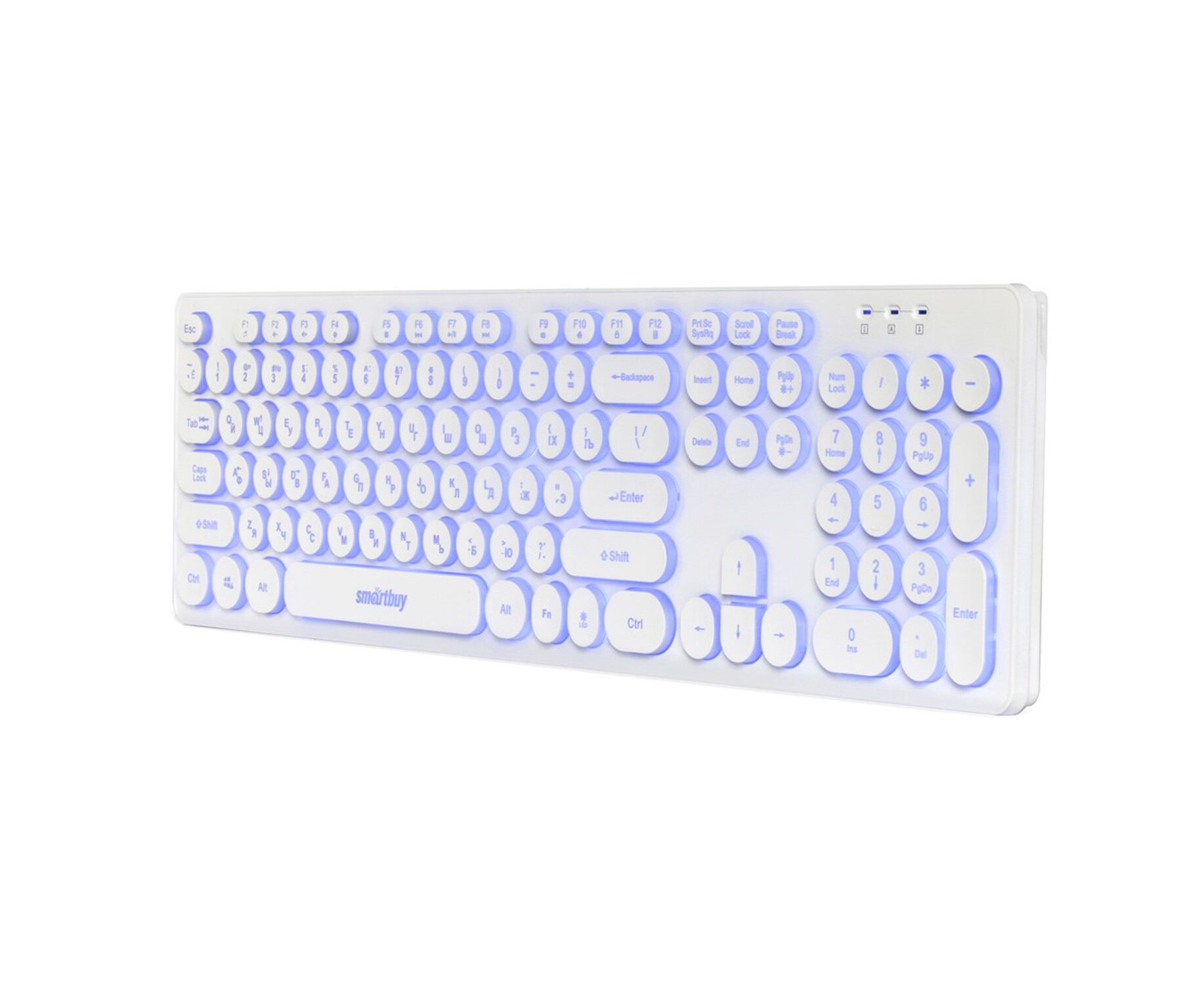 Клавиатура Smart Buy SBK-328 U-W USB ONE с подсветкой (white)