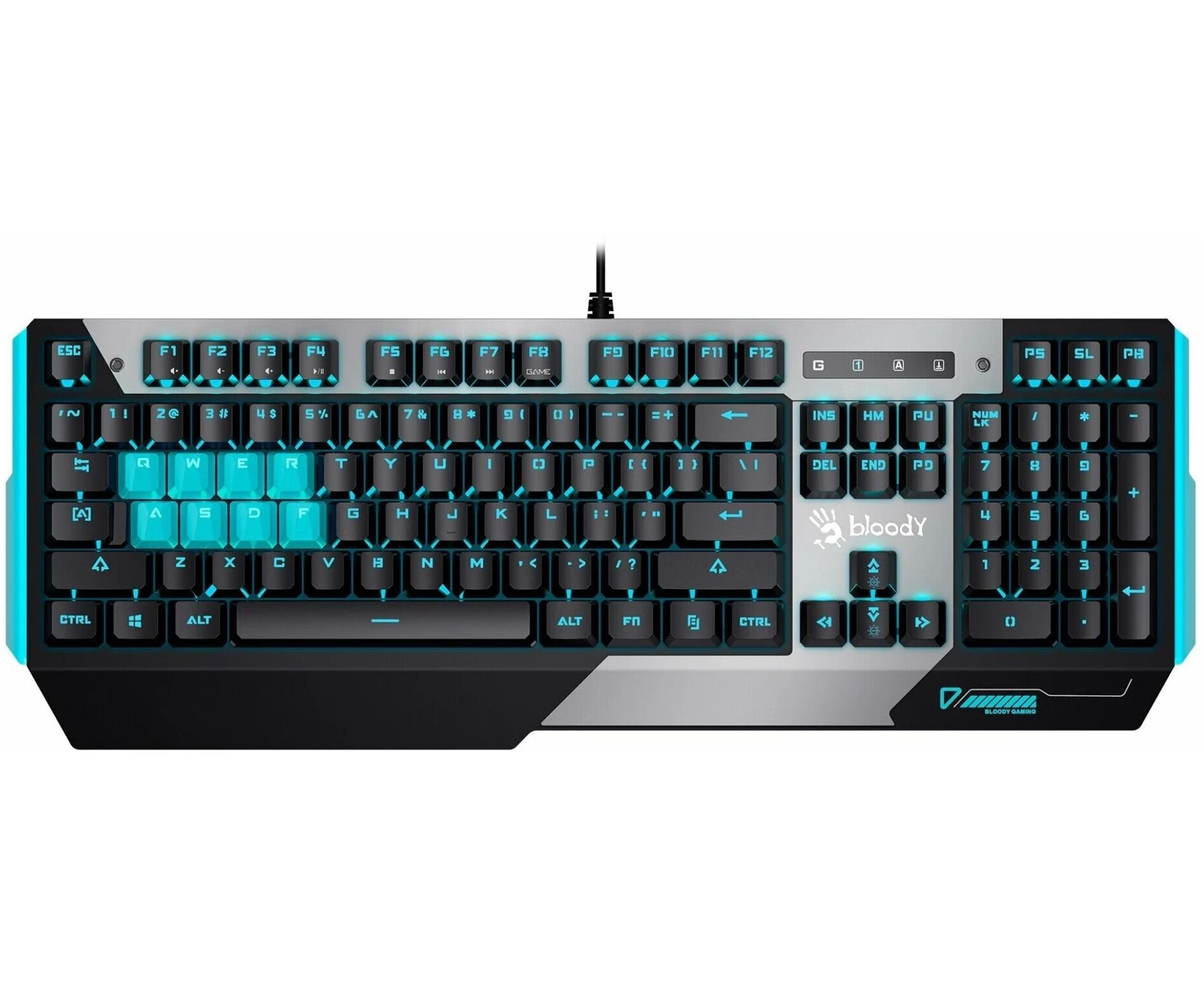 Клавиатура A4 Tech Bloody B865 механическая серый/черный USB for gamer LED