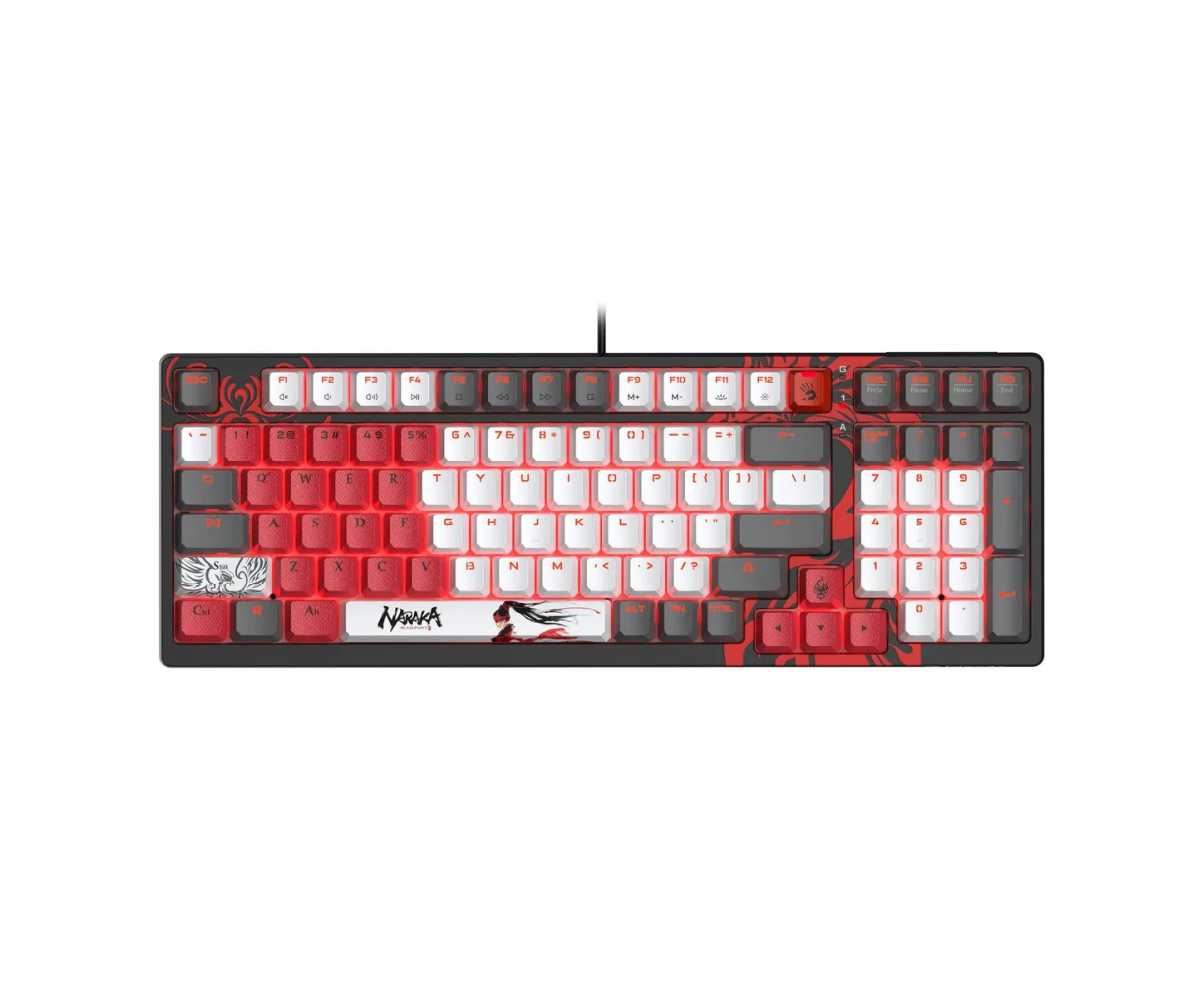 Клавиатура A4 Tech Bloody S98 Naraka BLMS Plus механическая черный/красный USB for gamer LED