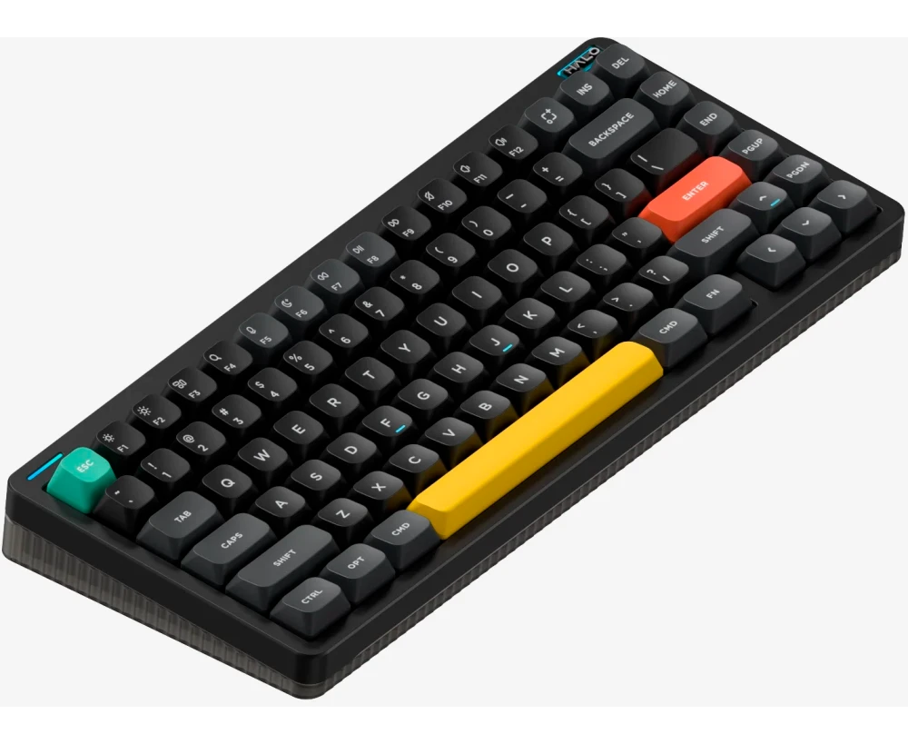Клавиатура Nuphy Halo75v2-OB-33 Obsidian Black, RGB, Hot Swap, Mint Red Switch