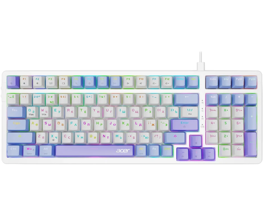 Клавиатура Acer OKW304 белый (ZL.KBDCC.01 V)